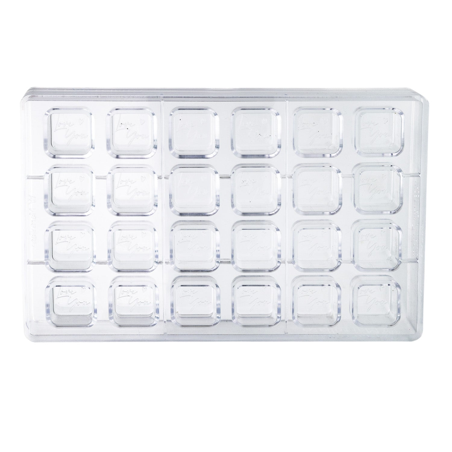 BOMBÕES DE MOLDE DE POLICARBONATO LOVE YOU 275x175 x 26MM 24