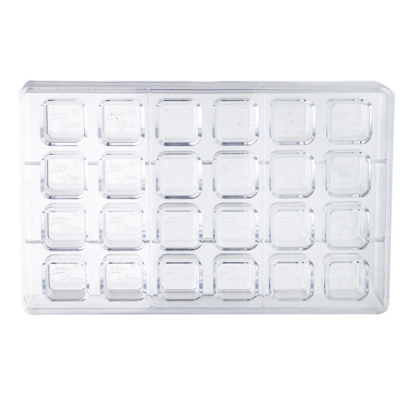 BOMBÕES DE MOLDE DE POLICARBONATO LOVE YOU 275x175 x 26MM 24