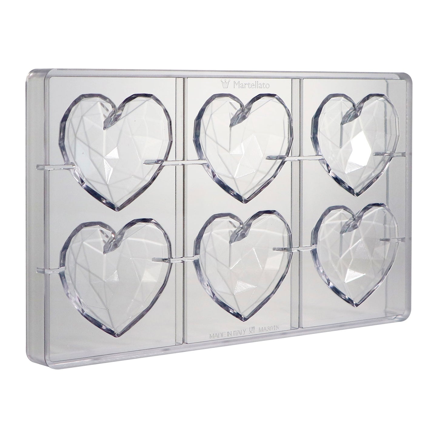 MOLDE POLICARBONATO CORAÇÃO DIAMANTE 70 X 66 H 20 MM | 6 U