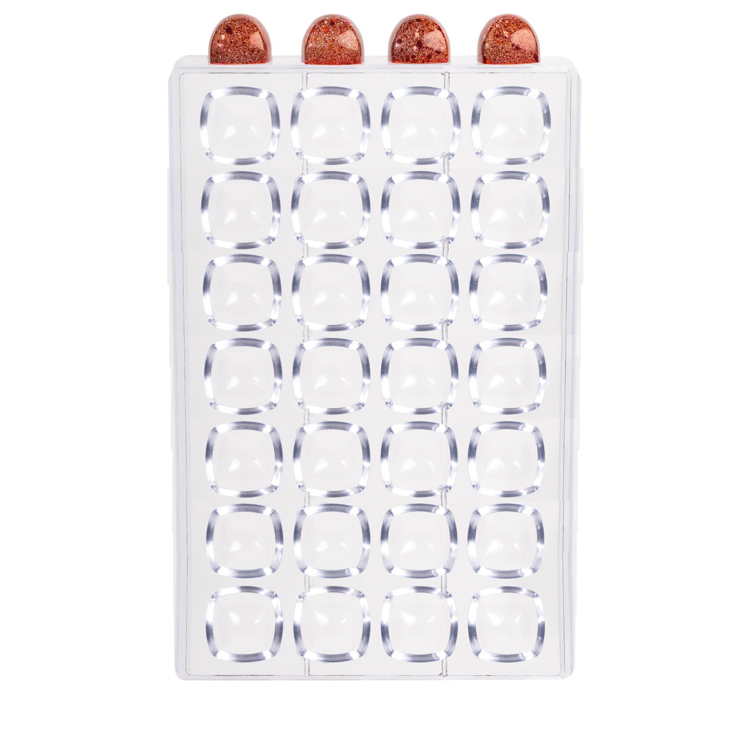 MOLDE POLICARBONATO 275 X 175 X 26 MM BOMBON GEMA - 28 PZS