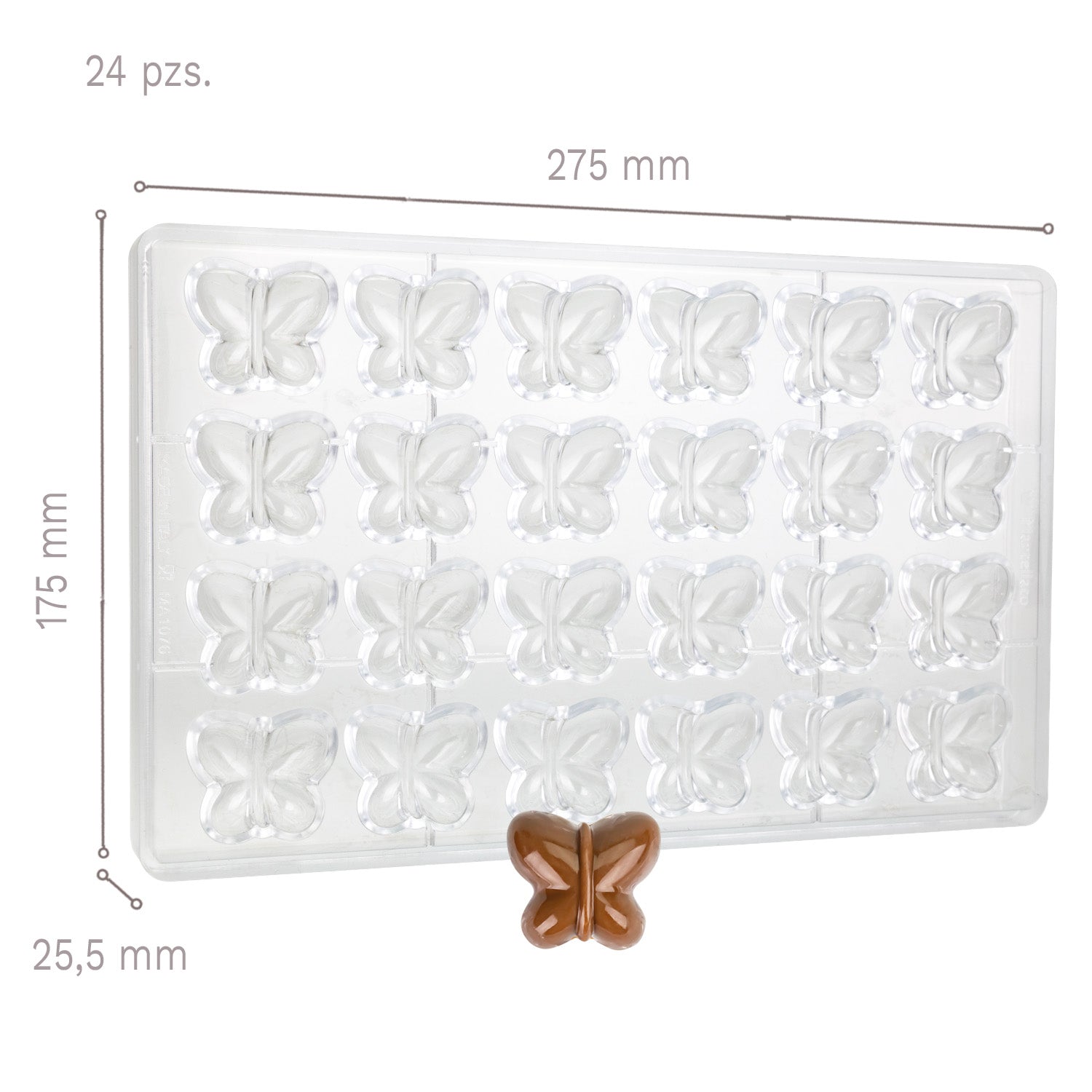  STAMPO IN POLICARBONATO A FORMA DI FARFALLA - 275X175X25,5