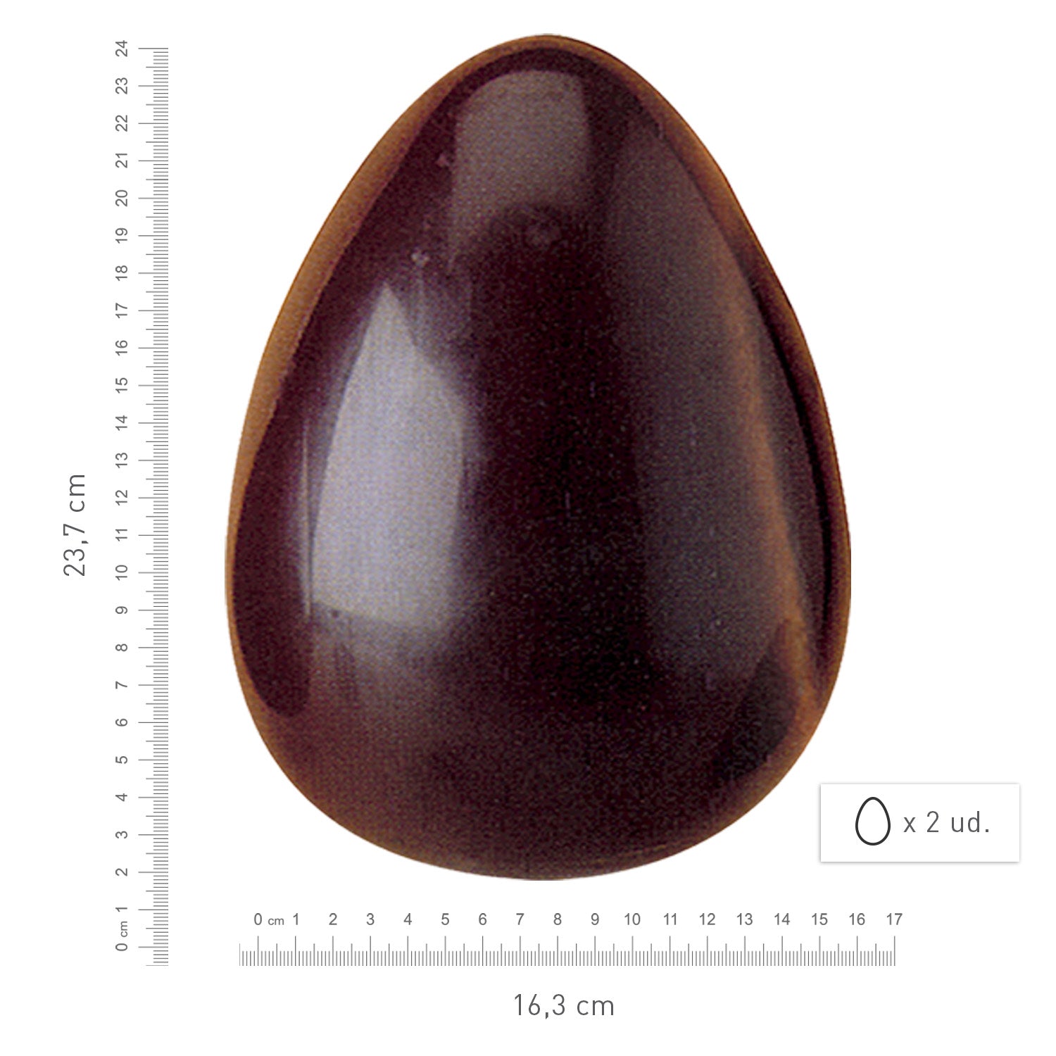 EASTER EGG POLYCARBONATE MOULD 2U 237X163MM/400G