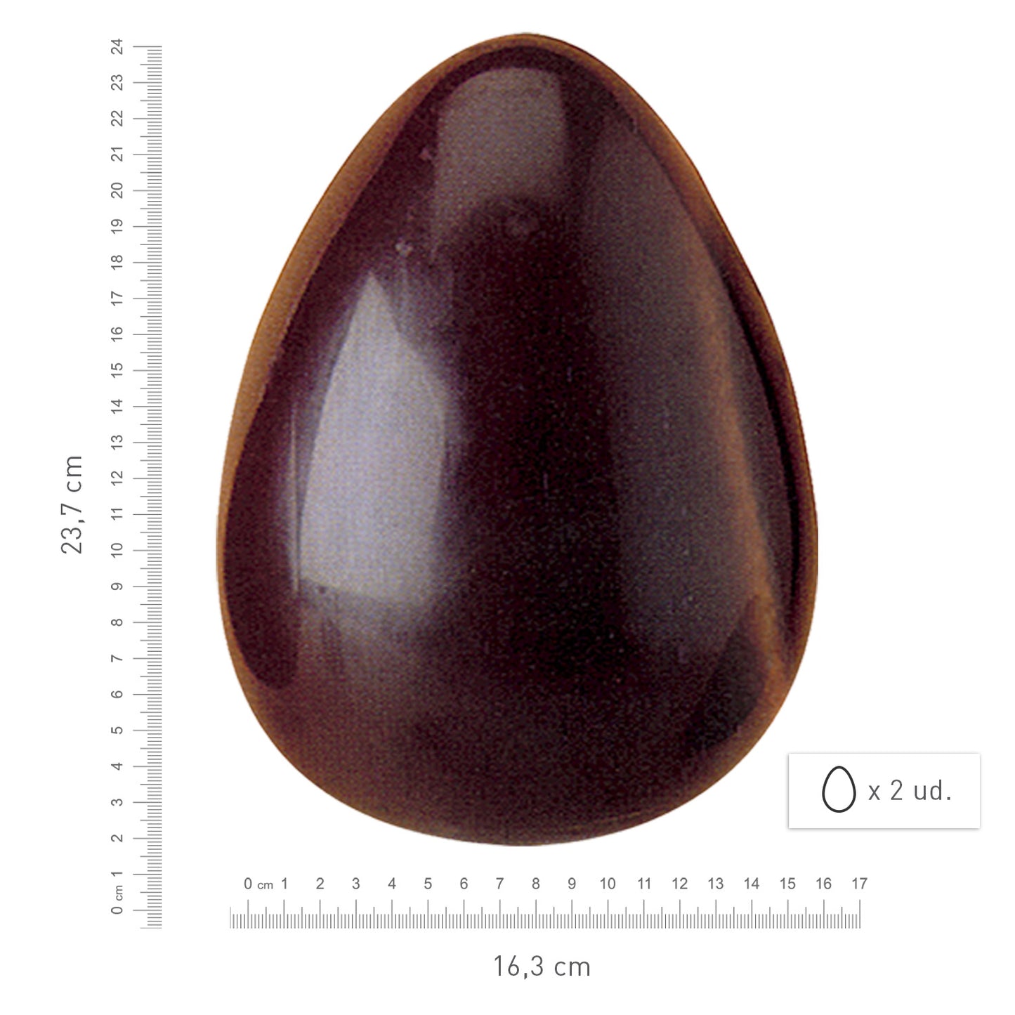 EASTER EGG POLYCARBONATE MOULD 2U 237X163MM/400G