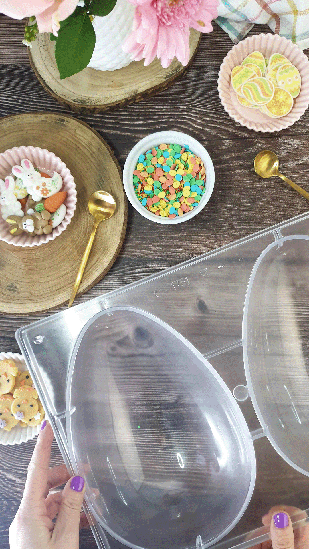 EASTER EGG POLYCARBONATE MOULD 2U 237X163MM/400G