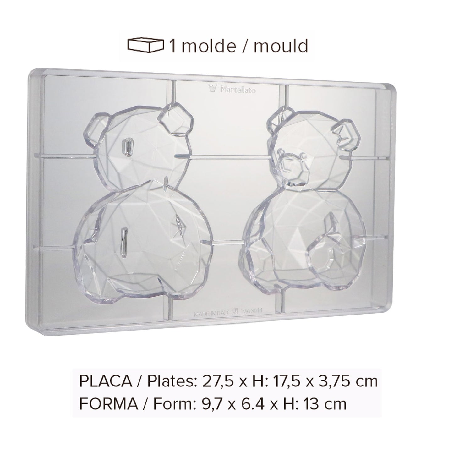 MOLDE POLICARBONATO OSITO 97 X 64 H 130 MM