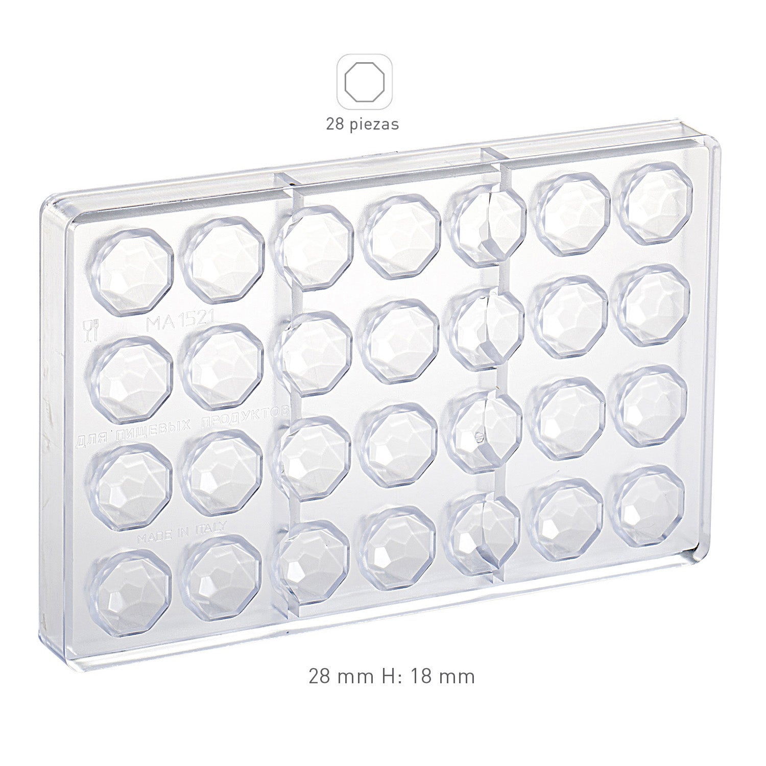 POLYCARBONATE MOULD DIAMOND PRALINES Ø 28MM H18MM | 28 UD