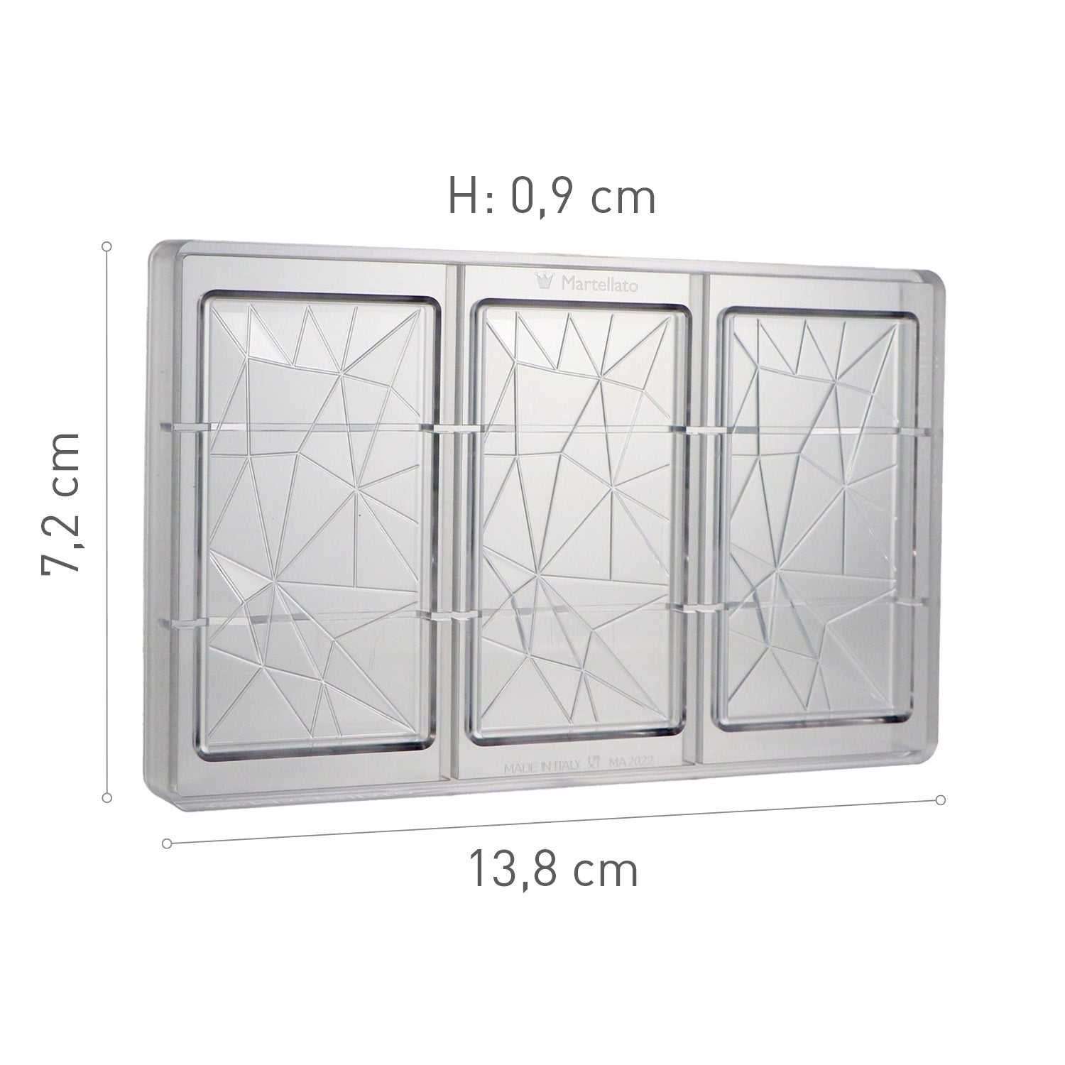 MOLDE POLICARBONATO MIRROR 138X72XH9MM