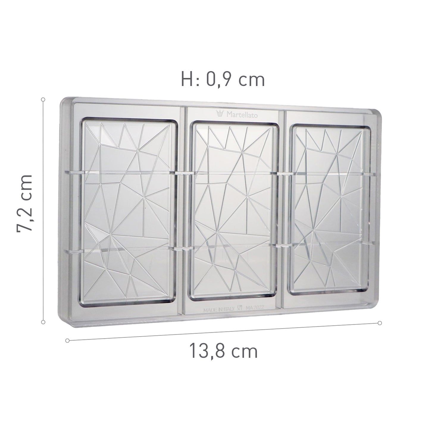 MOLDE POLICARBONATO MIRROR 138X72XH9MM