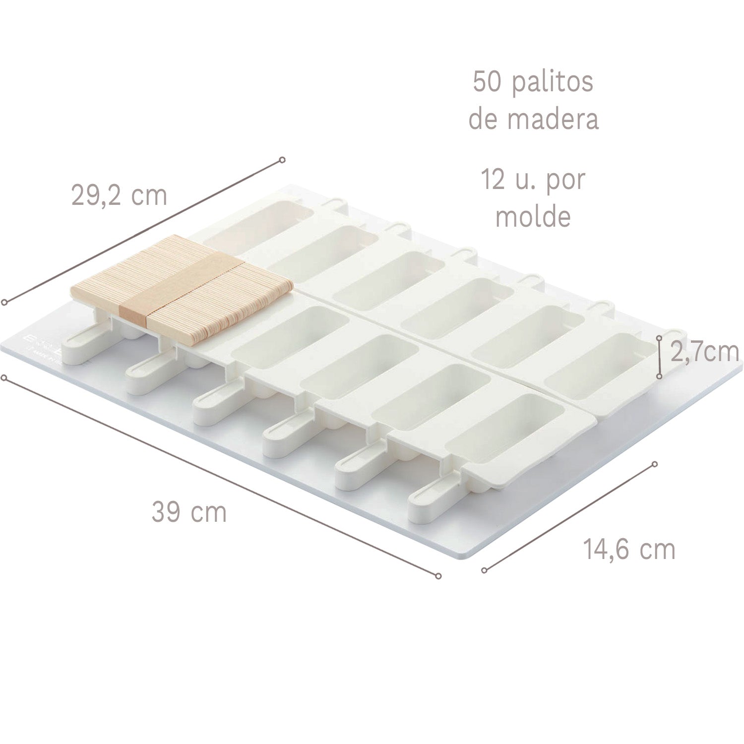 STAMPI PER GELATO - 390 x 146 h 27MM - 4 PEZZI