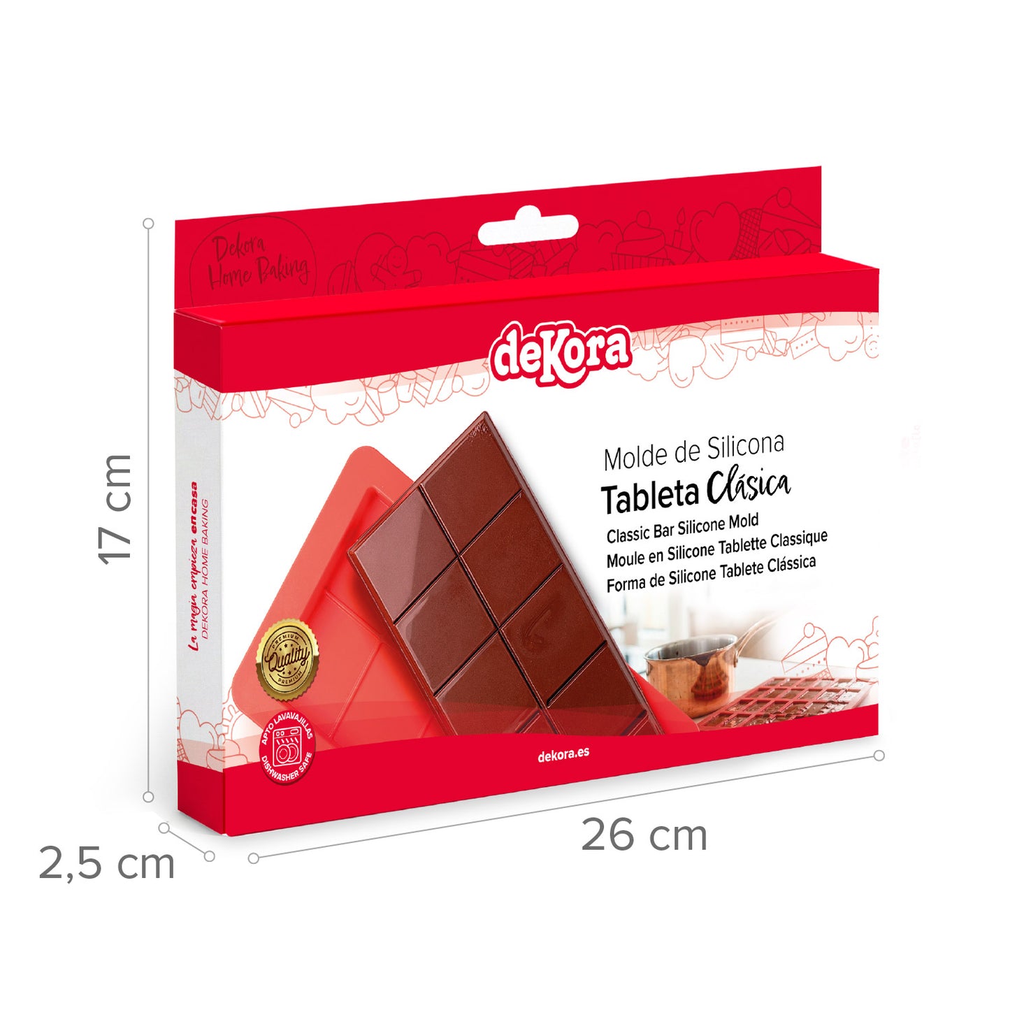 MOULE EN SILICONE POUR TABLETTE DE CHOCOLAT CLASSIQUE-DK HOM