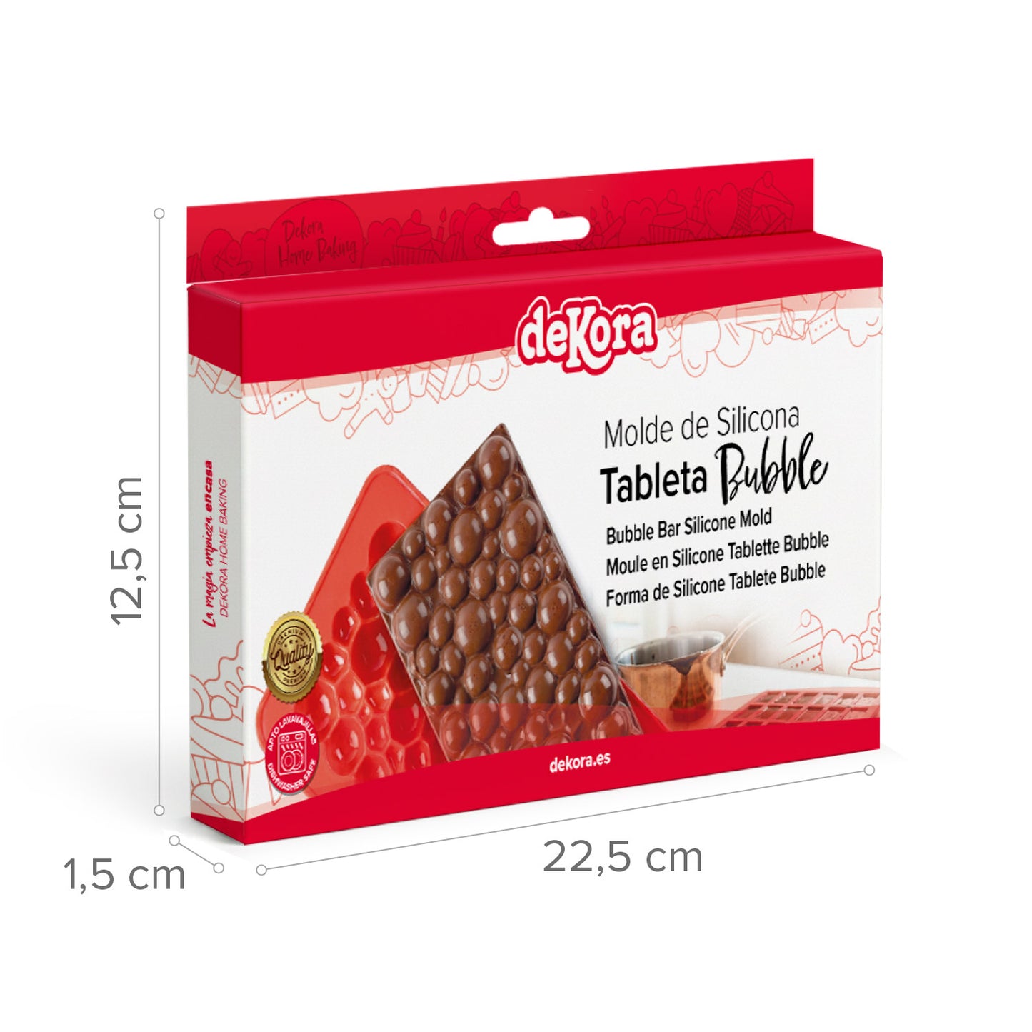 MOLDE DE SILICONE PARA TABLET DE CHOCOLATE COM BOLHAS- DK HO