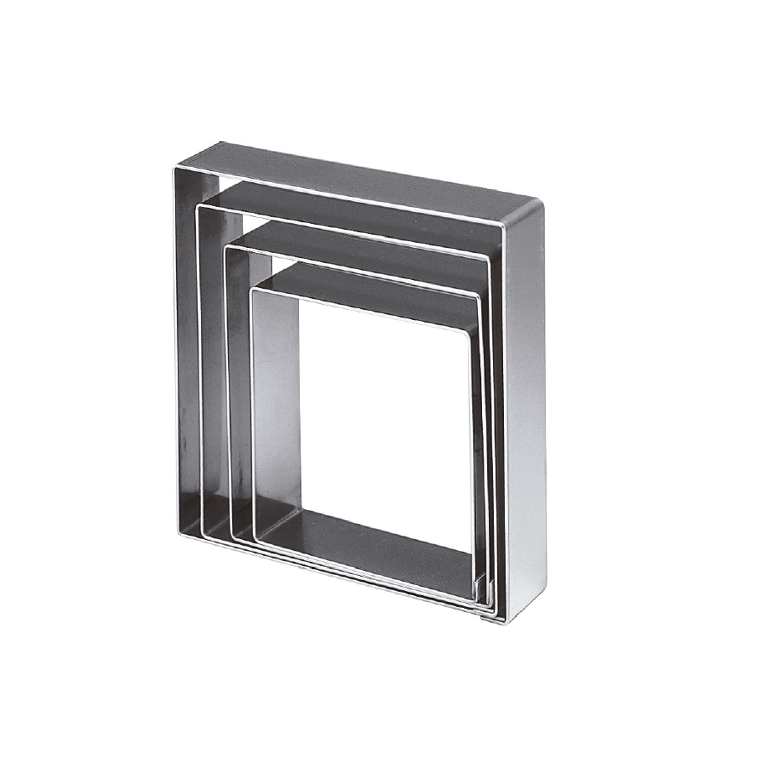 STAINLESS STEEL SQUARE MOULD.6X6H5CM
