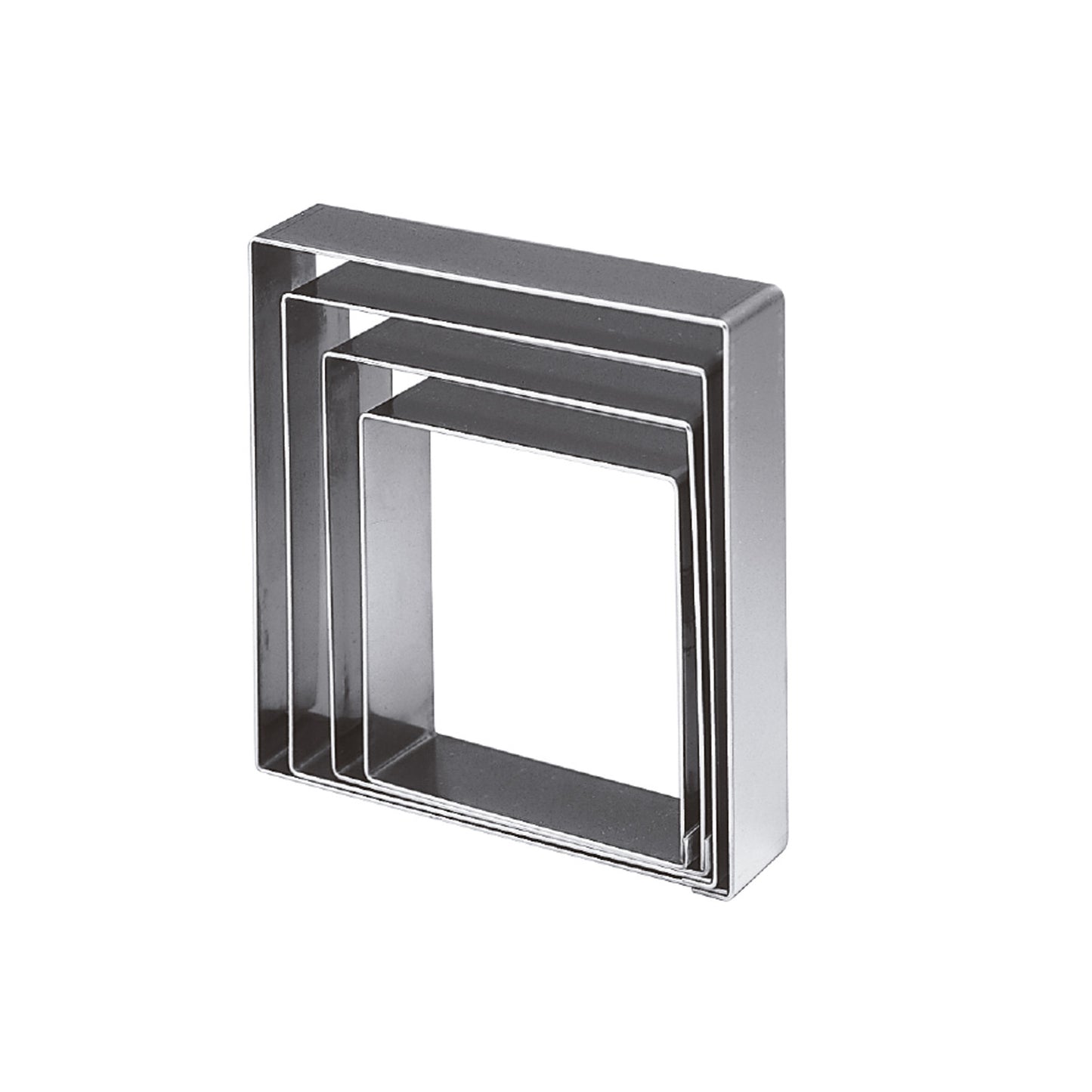 MOLDE CUADRADO ACERO INOX.6X6H5CM