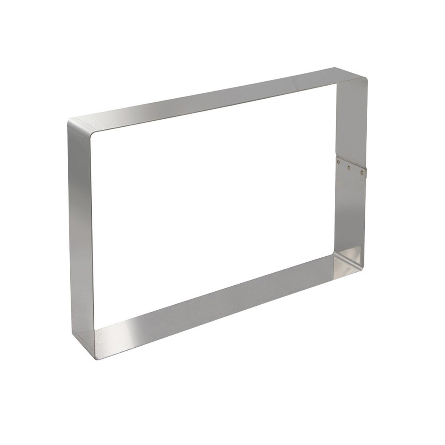 STAMPO RETTANGOLARE IN ACCIAIO INOX. 40,3X30,3H4CM