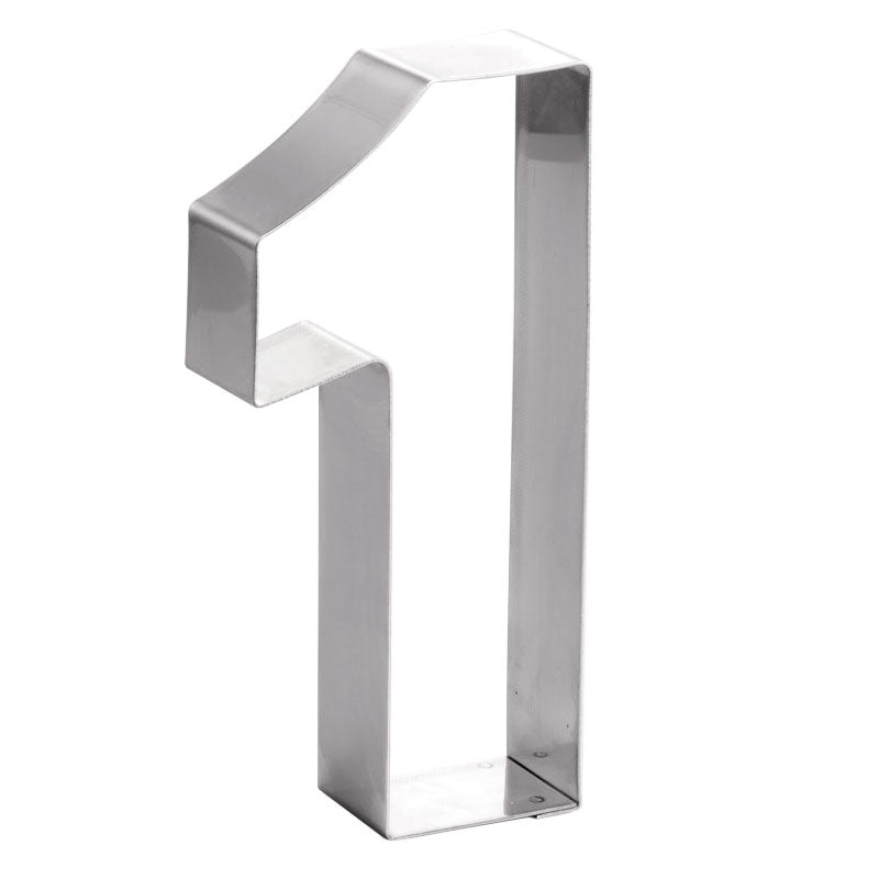 FORMA INOX BOLO NÚMERO UM 20 x 9,3 x 4 CM