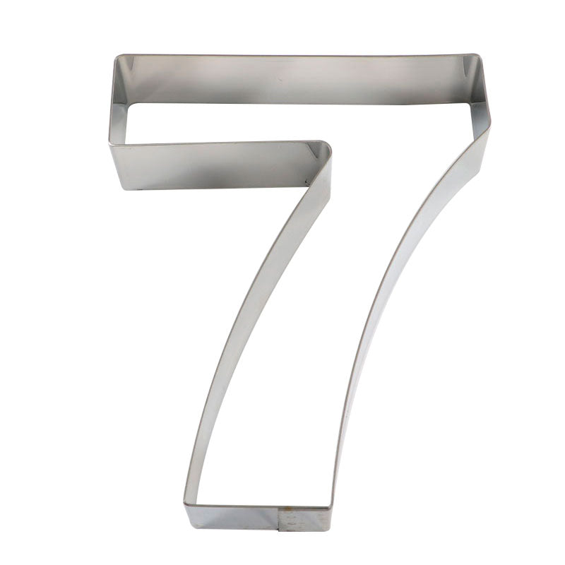 SHAPE NUMBER SEVEN CAKE STAINLESS STEEL MOULD 20 x 16 x 4 CM