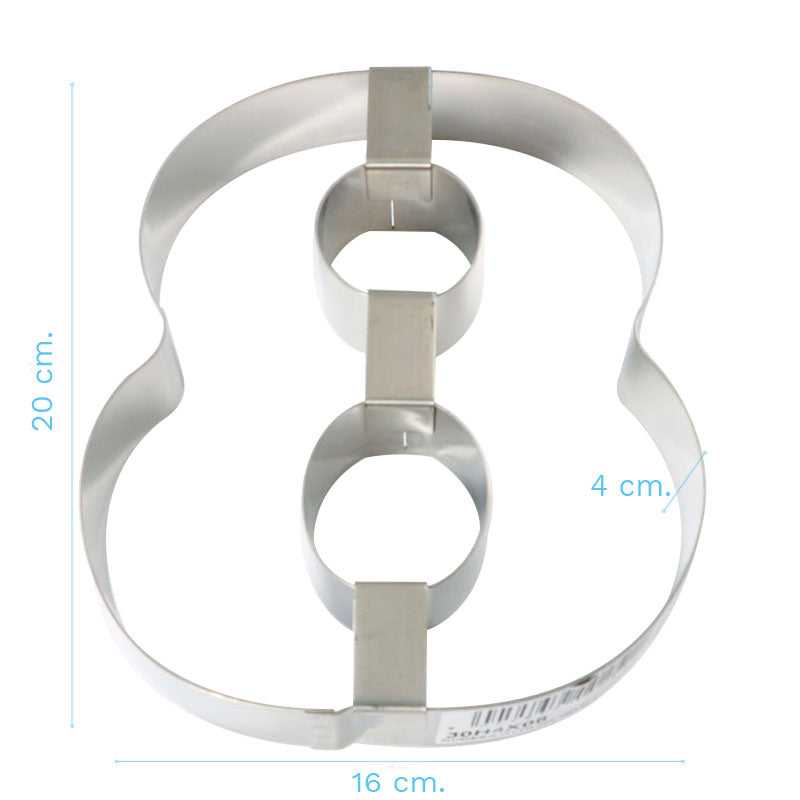 STAMPO A.INOX.NUMERO 8 20CM H4CM