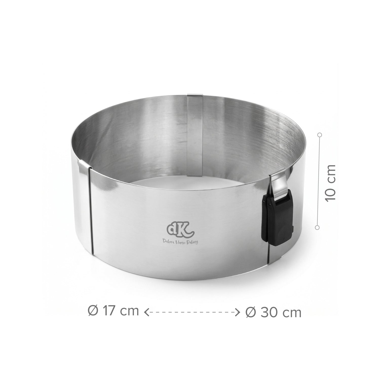 EXTENDABLE ROUND STAINLESS STEEL MOULD Ø 18-30 H 10CM- HOME