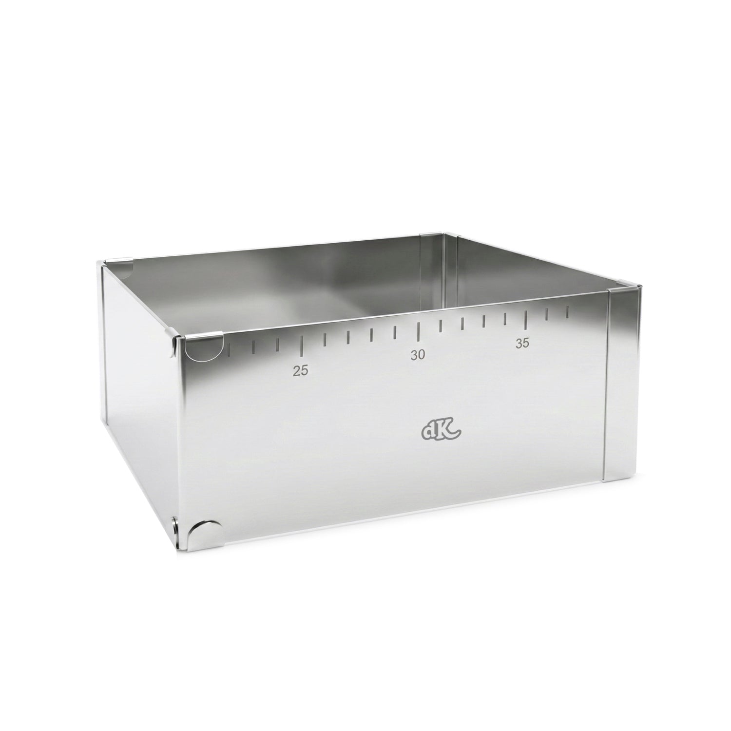 MOULE CARRÉ EXTENSIBLE EN ACIER INOXYDABLE Ø 20-35CM H 10CM-