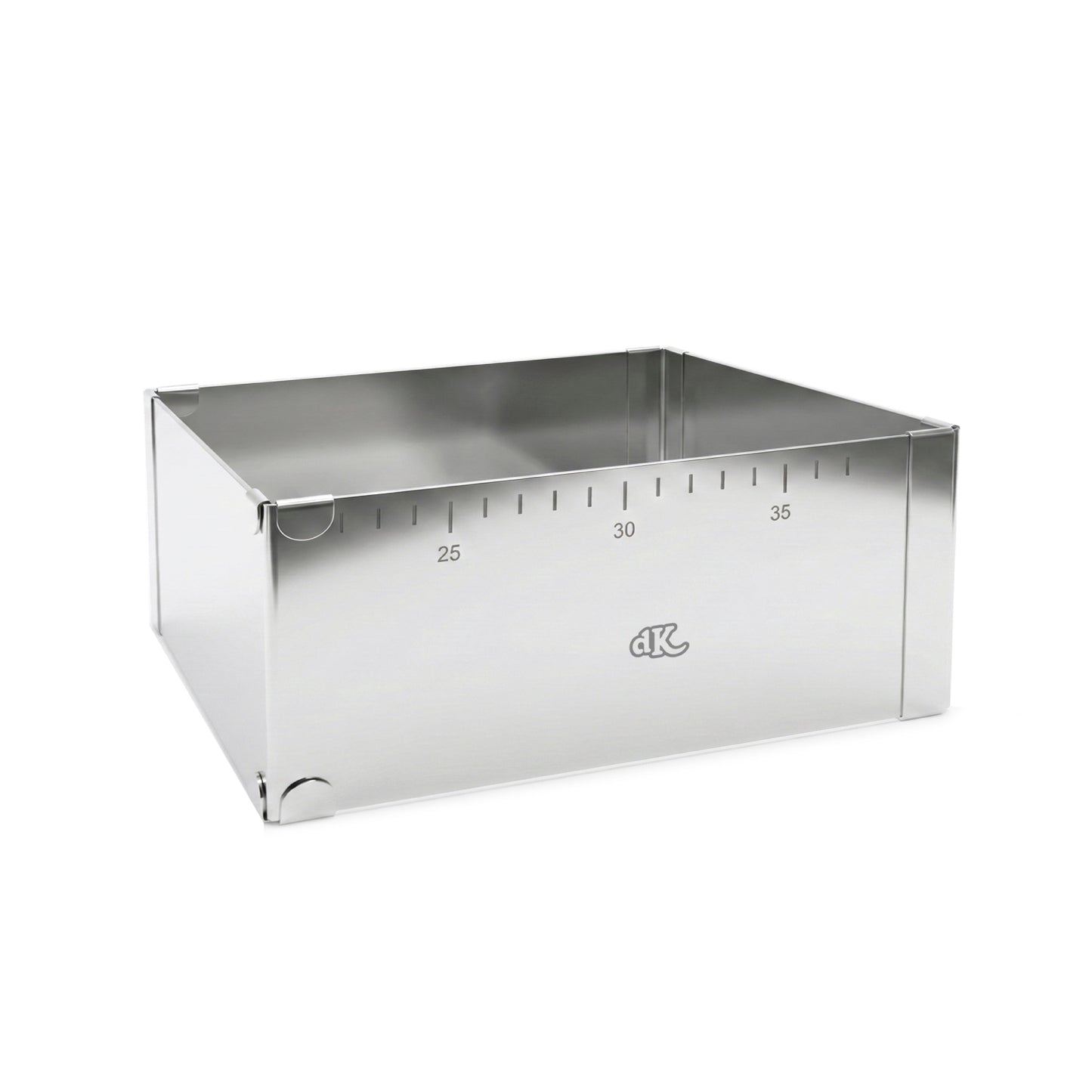 MOULE CARRÉ EXTENSIBLE EN ACIER INOXYDABLE Ø 20-35CM H 10CM-