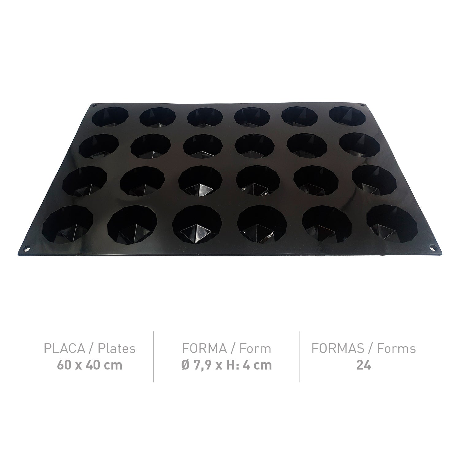 MOLDE INSPIRATION FLEXIPAN DIAMANTE 79X40MM  60X40CM