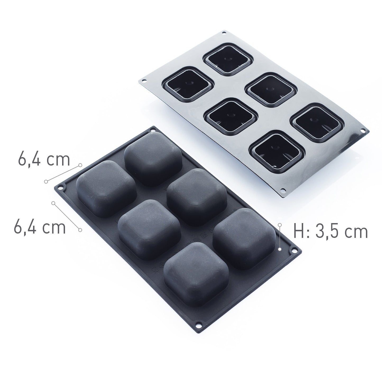 6 MOLDES BOX DIAM64X64  H35MM