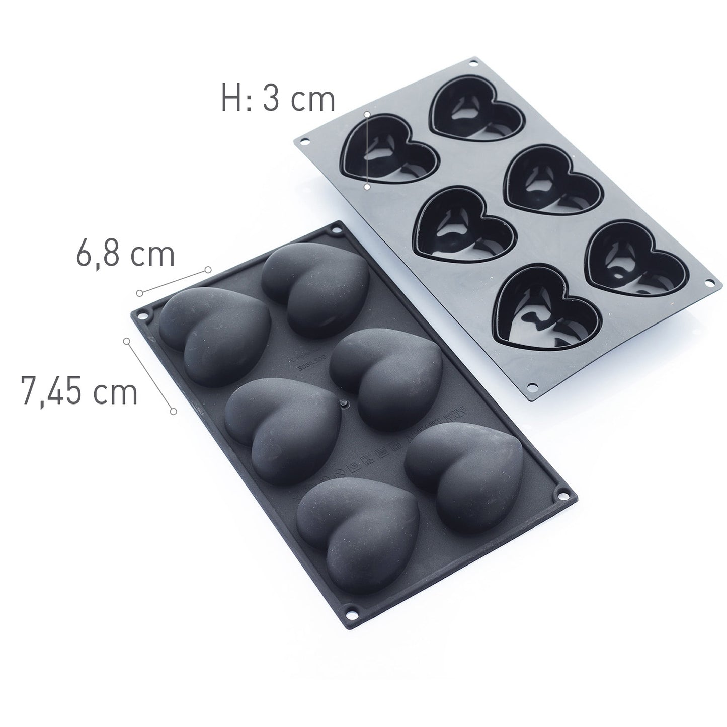 6 MOLDES AMOR 74.5X68  H30MM