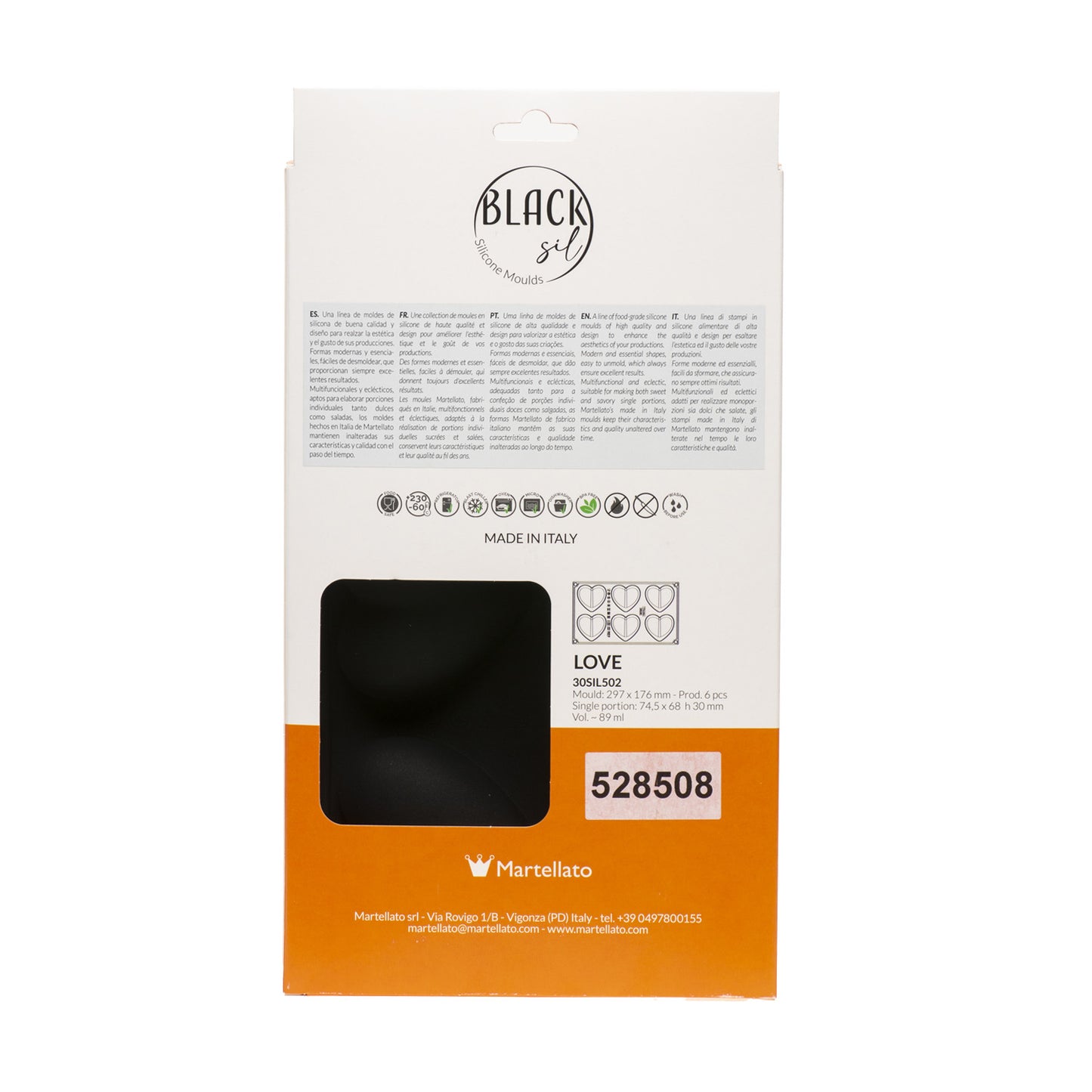 6 LOVE MOULDS 74.5X68 H30MM