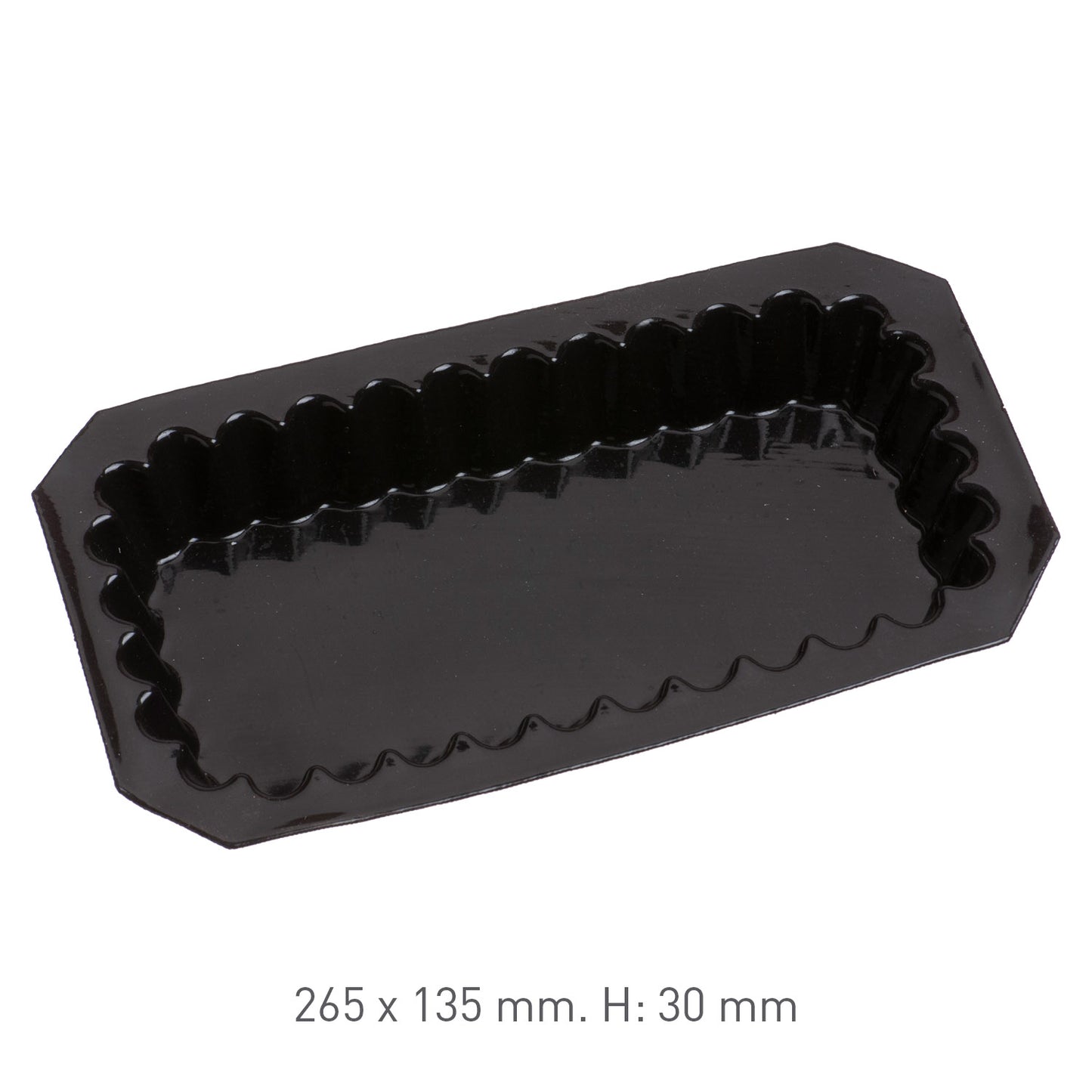 MOLDE SILICONA TARTA RECTANGULAR 135X165MM H30MM Vol 90CL