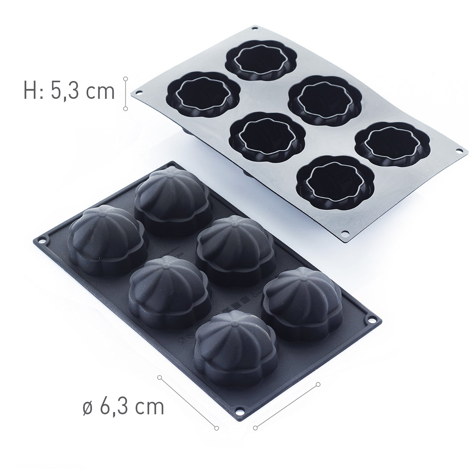 6 MOULDS HARMONY 63X63 H53 MM