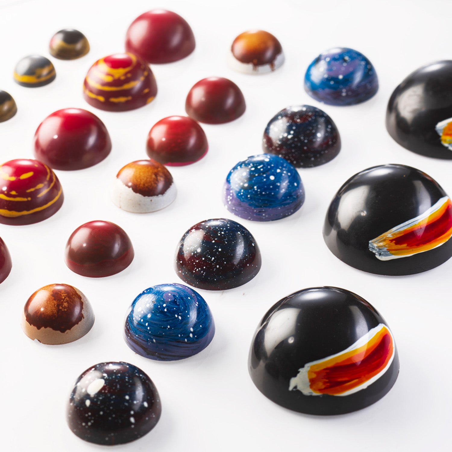 KIT  6 MOLDES TERMOFORMADOS SEMIESFERA Ø 100-200MM