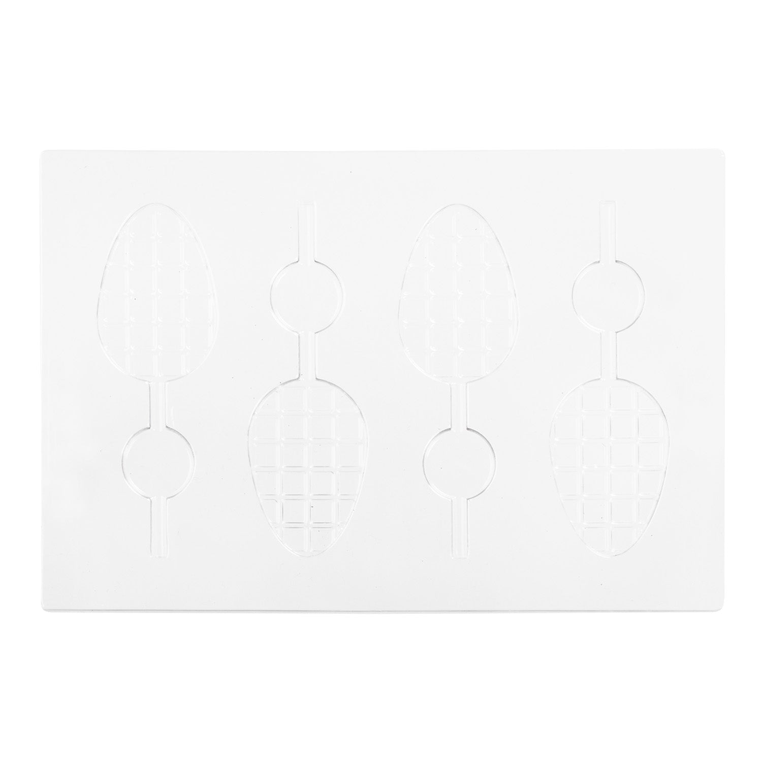 KIT 2 PLASTIC MOULDS CHOCOLATE EGG LOLLIPOPS 52X77XH9CM