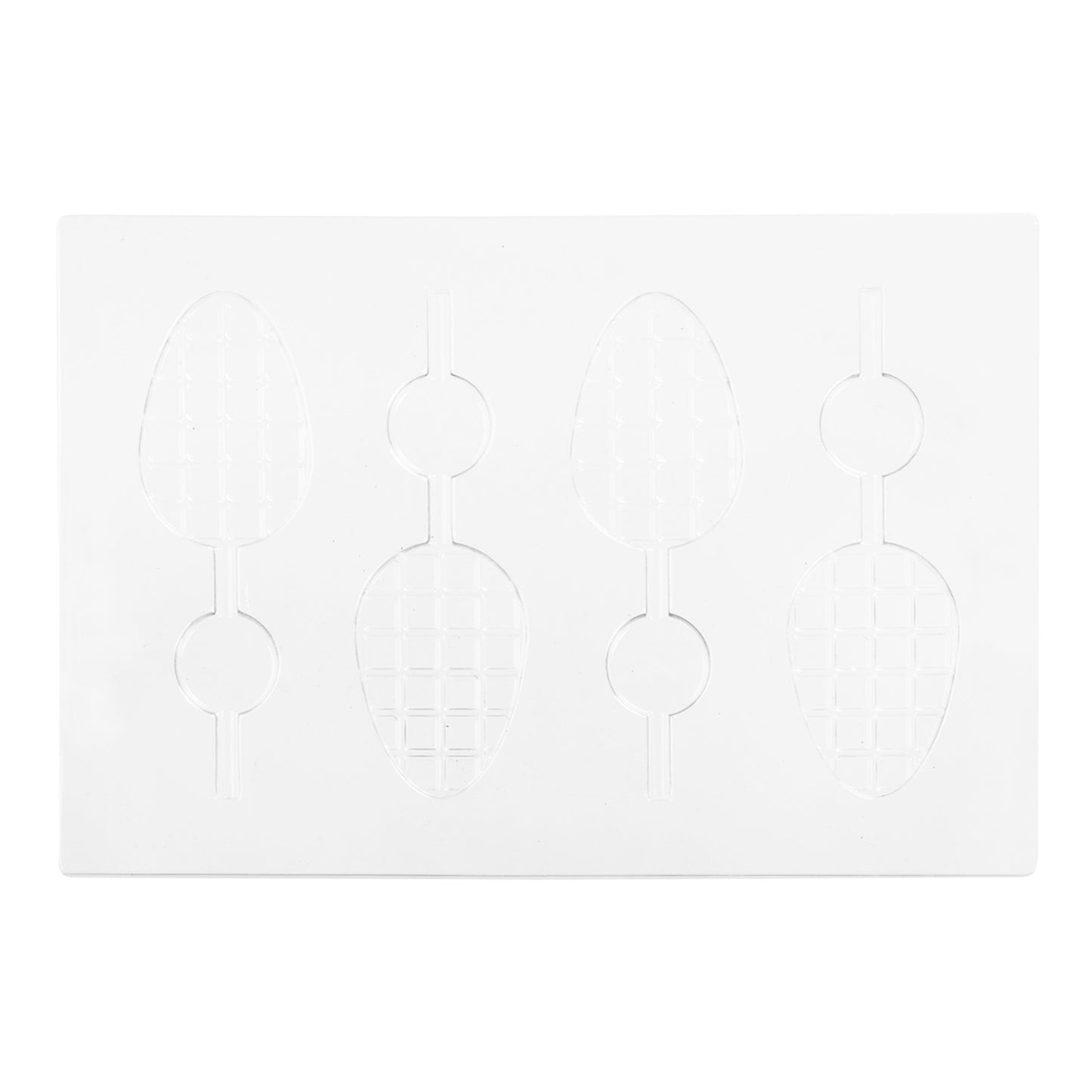 KIT 2 PLASTIC MOULDS CHOCOLATE EGG LOLLIPOPS 52X77XH9CM