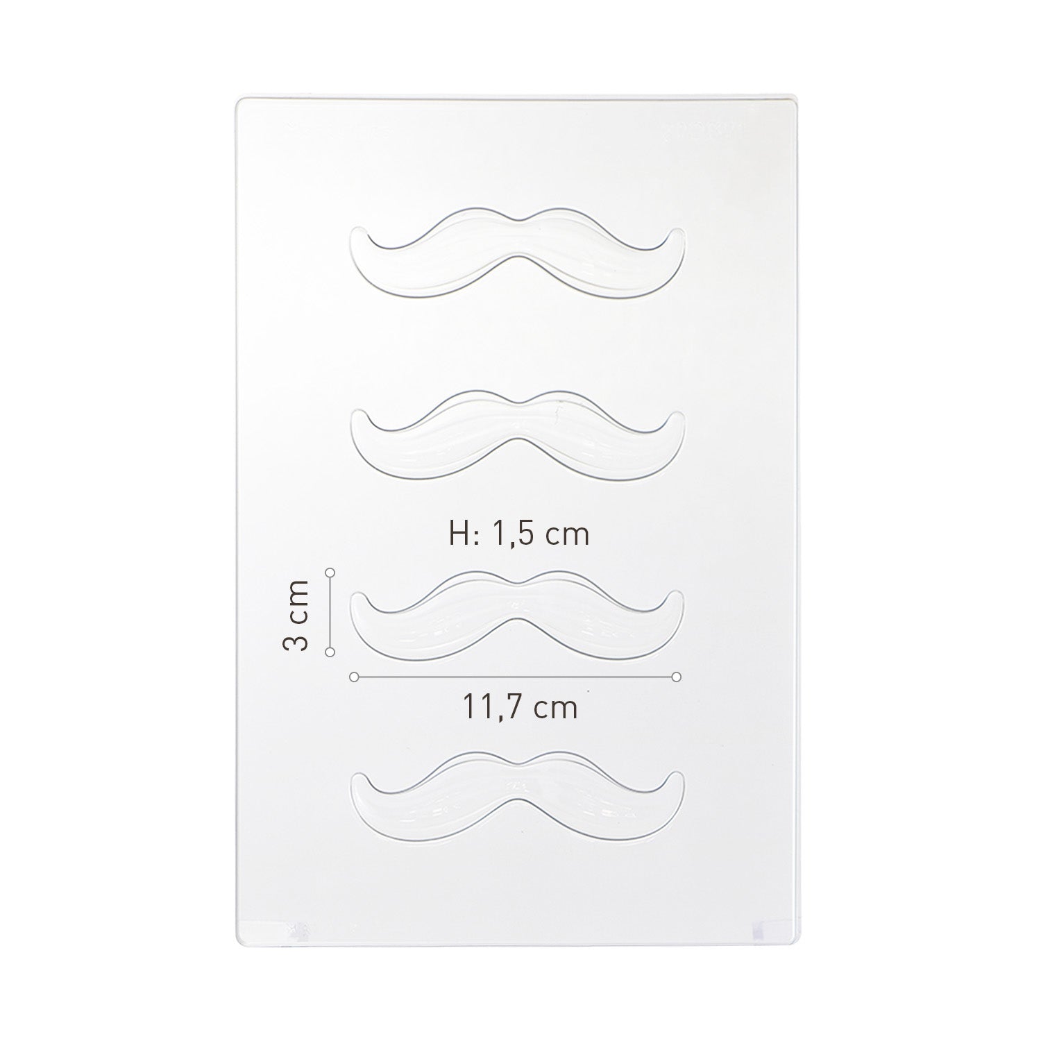 KIT 2 MOLDES PLÁSTICO TERMOFORMADO BIGOTE Y GAFAS | 8U