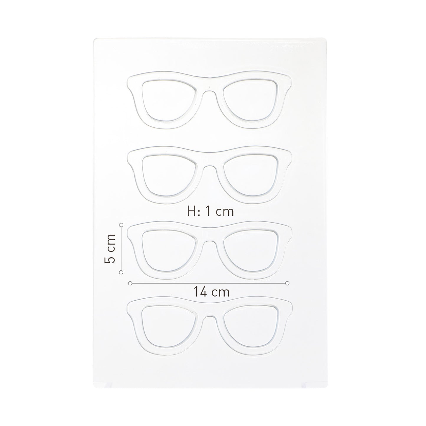 KIT 2 MOLDES PLÁSTICO TERMOFORMADO BIGOTE Y GAFAS | 8U