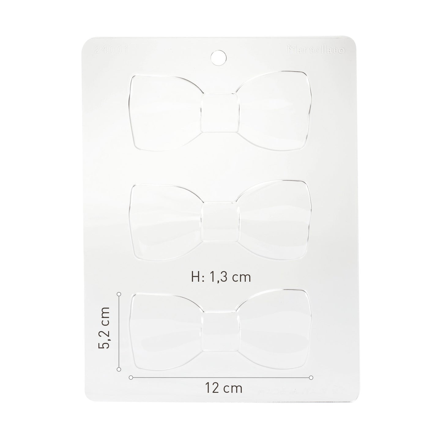JEU DE 2 MOULES PLASTIQUE THERMOFORMÉ NOEUDS PAPILLON | 12U