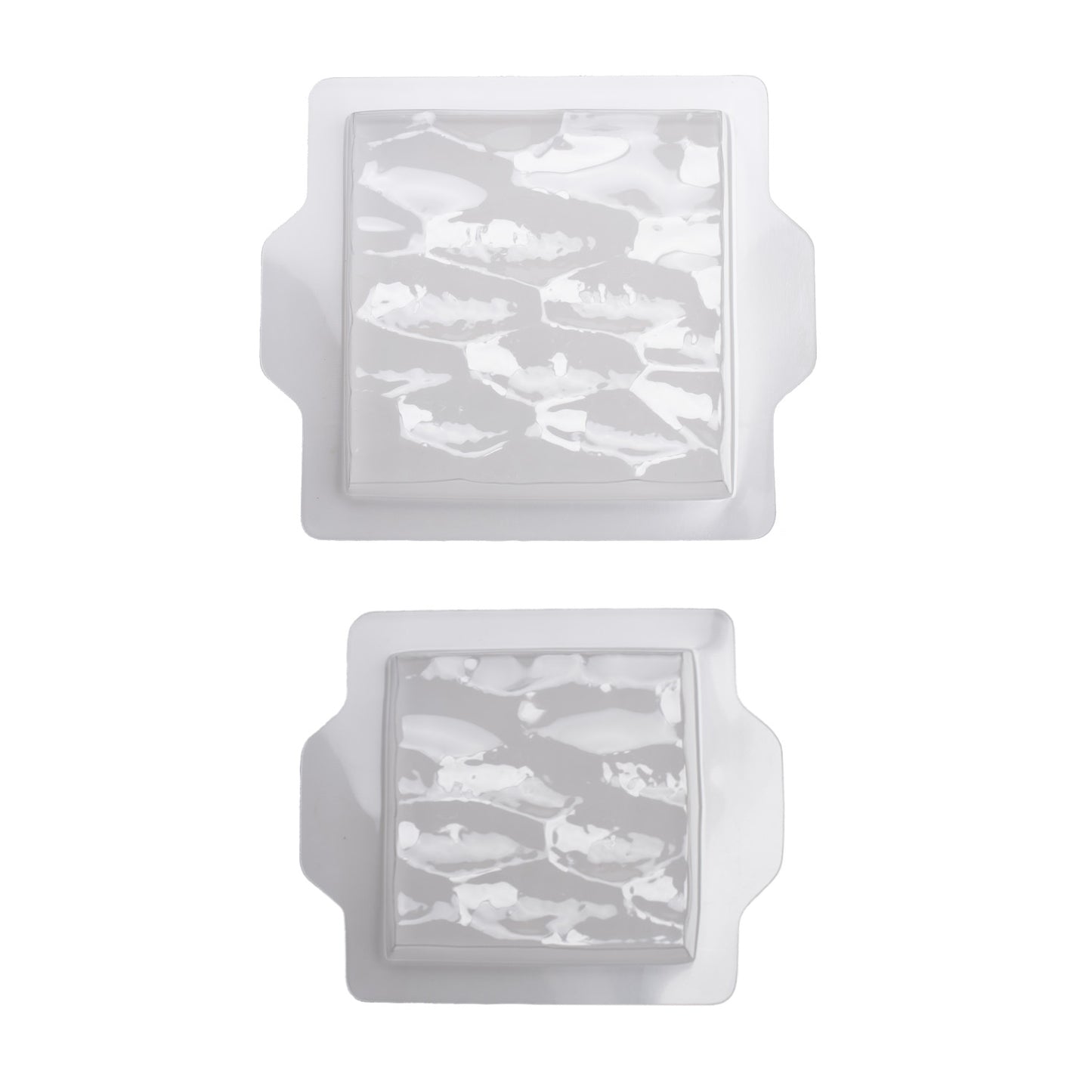 KIT 2 MOULES PLASTIQUE SEMI FROID CARRE GRAND / PETIT