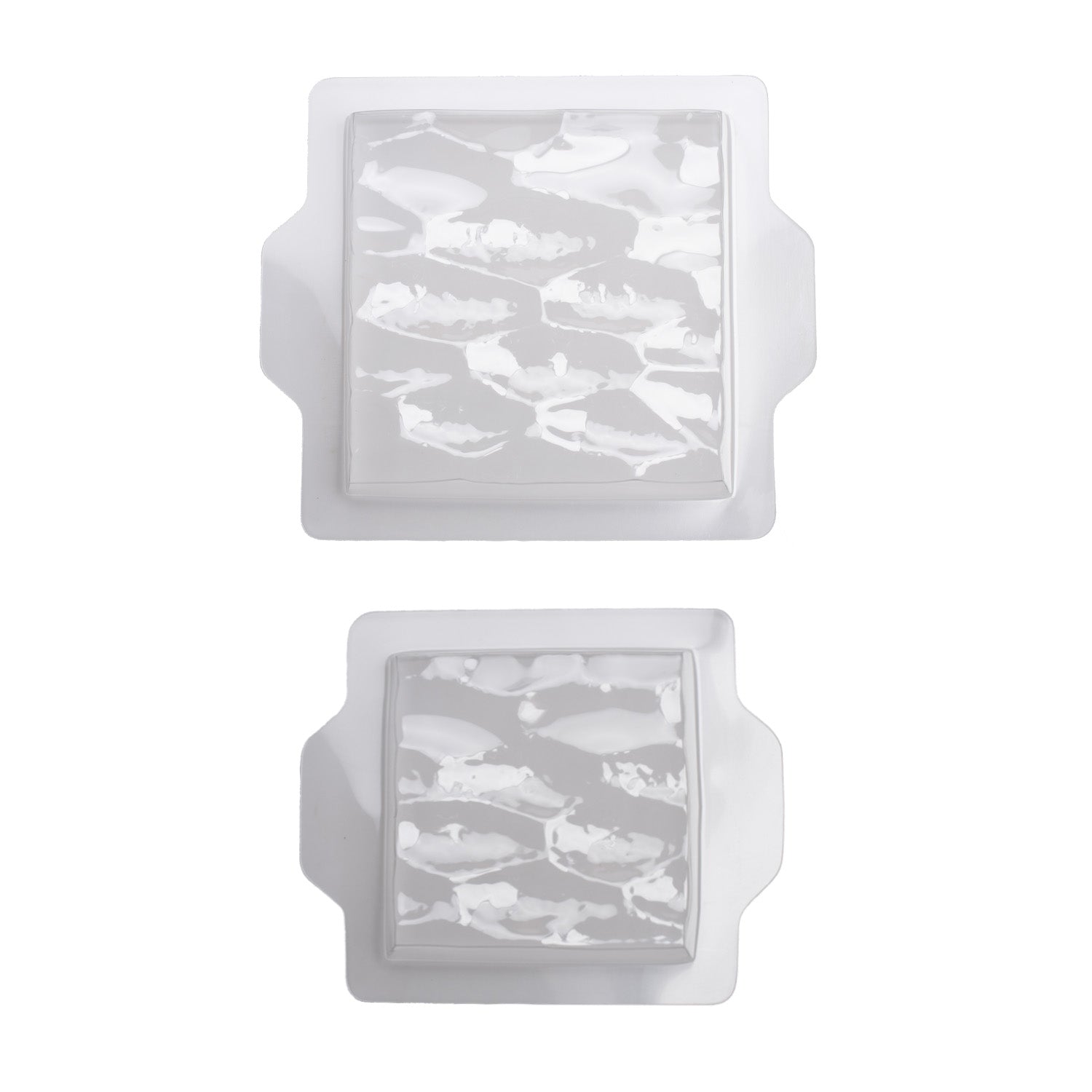 KIT 2 MOULES PLASTIQUE SEMI FROID CARRE GRAND / PETIT