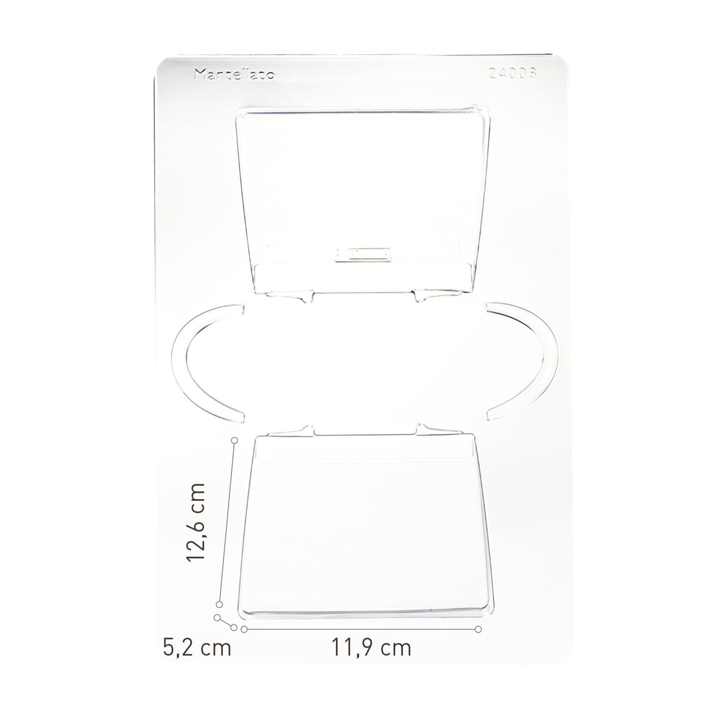 KIT 2 STAMPI IN PLASTICA TERMOFORMATA BORSA 119X52 H126MM