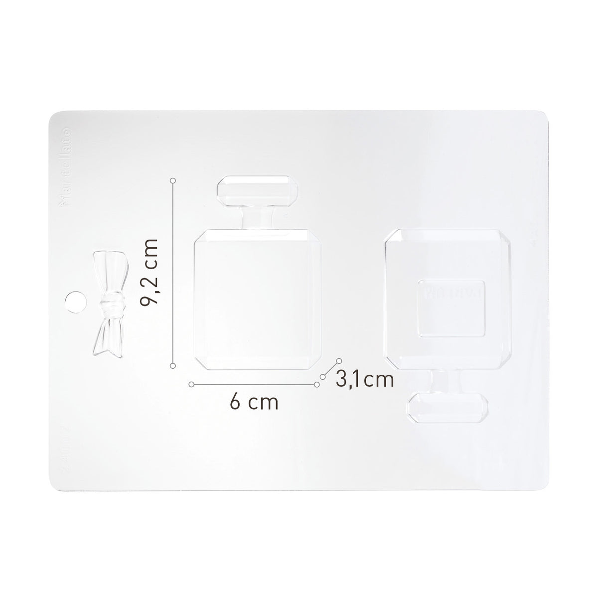KIT 2 STAMPI IN PLASTICA TERMOFORMATI PER PROFUMI 60X31XH92MM