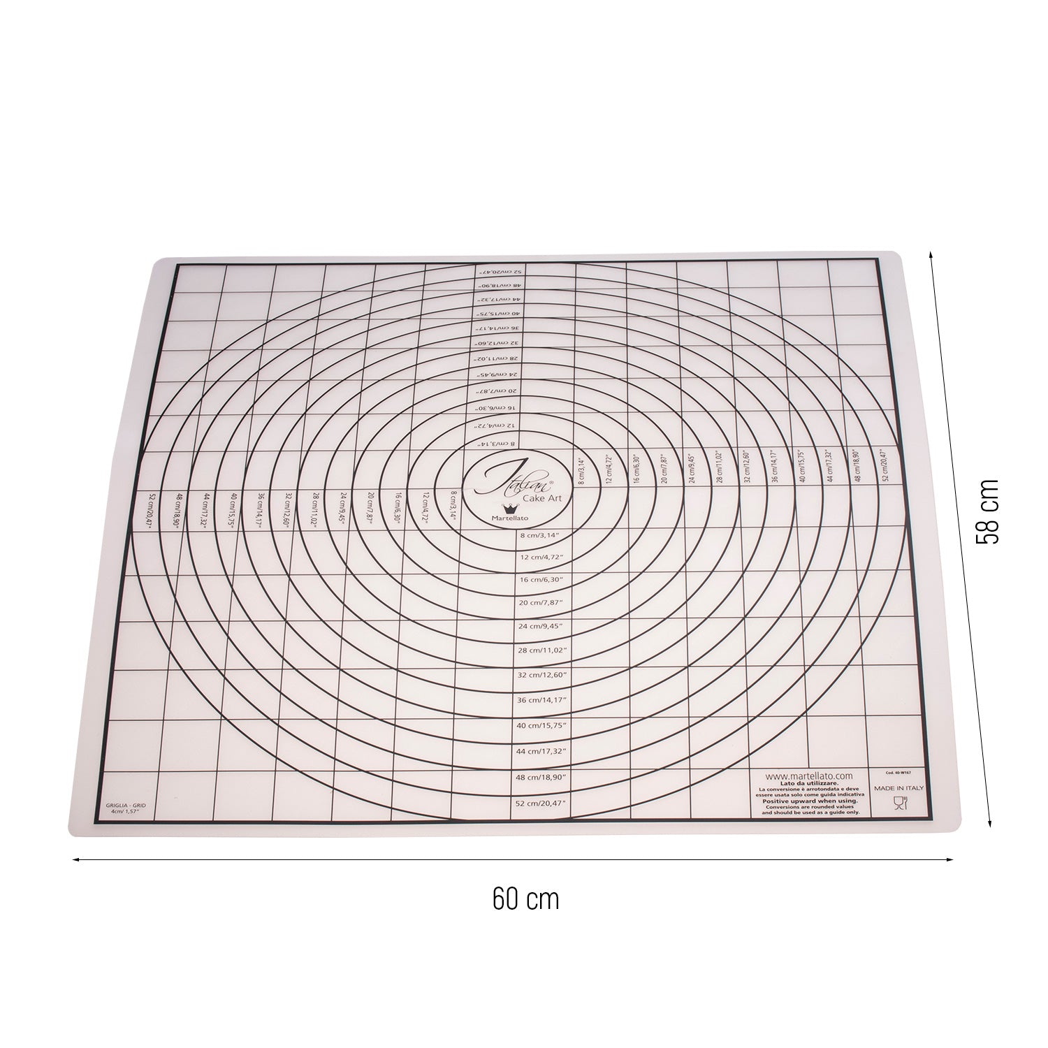 ANTI-SLIP MAT WITH CONCENTRIC CIRCLES 60X58CM