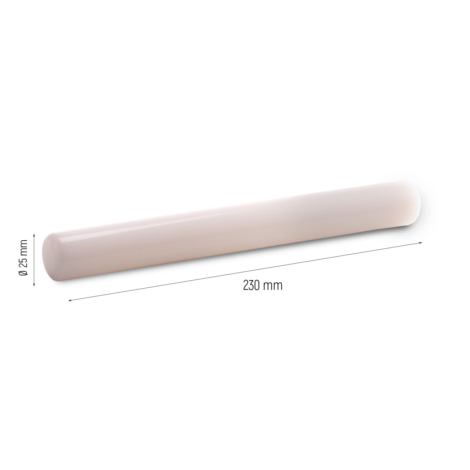ROLLING PIN FOR FONDANT DOUGH Ø 25MM - 230MM