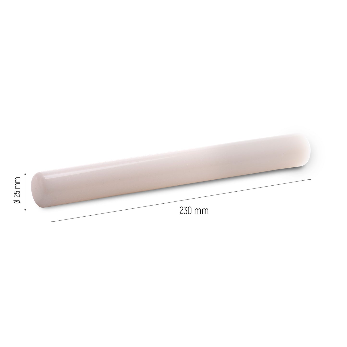 ROLLING PIN FOR FONDANT DOUGH Ø 25MM - 230MM