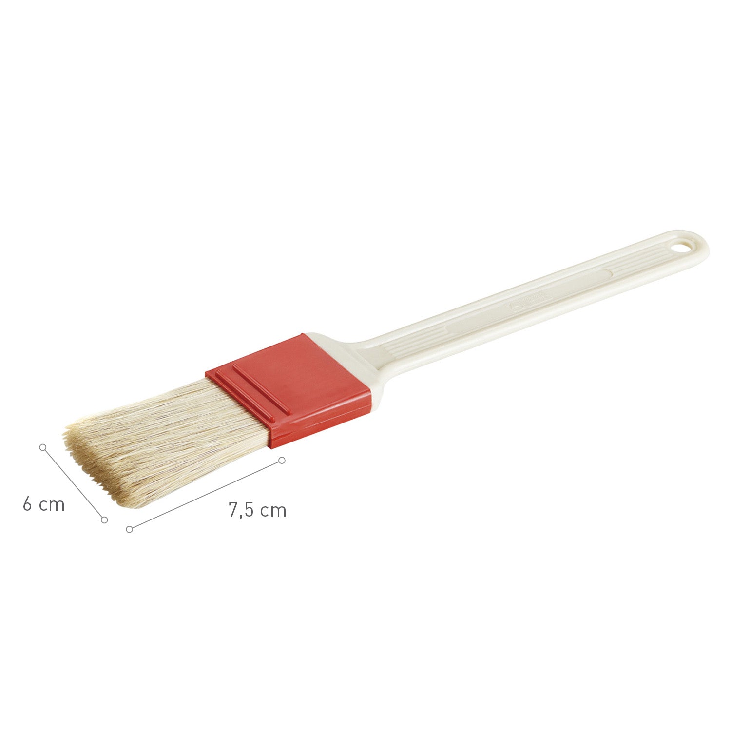 PINCEAU PÂTISSERIE PLAT NATUREL POILS 6X7.5CM