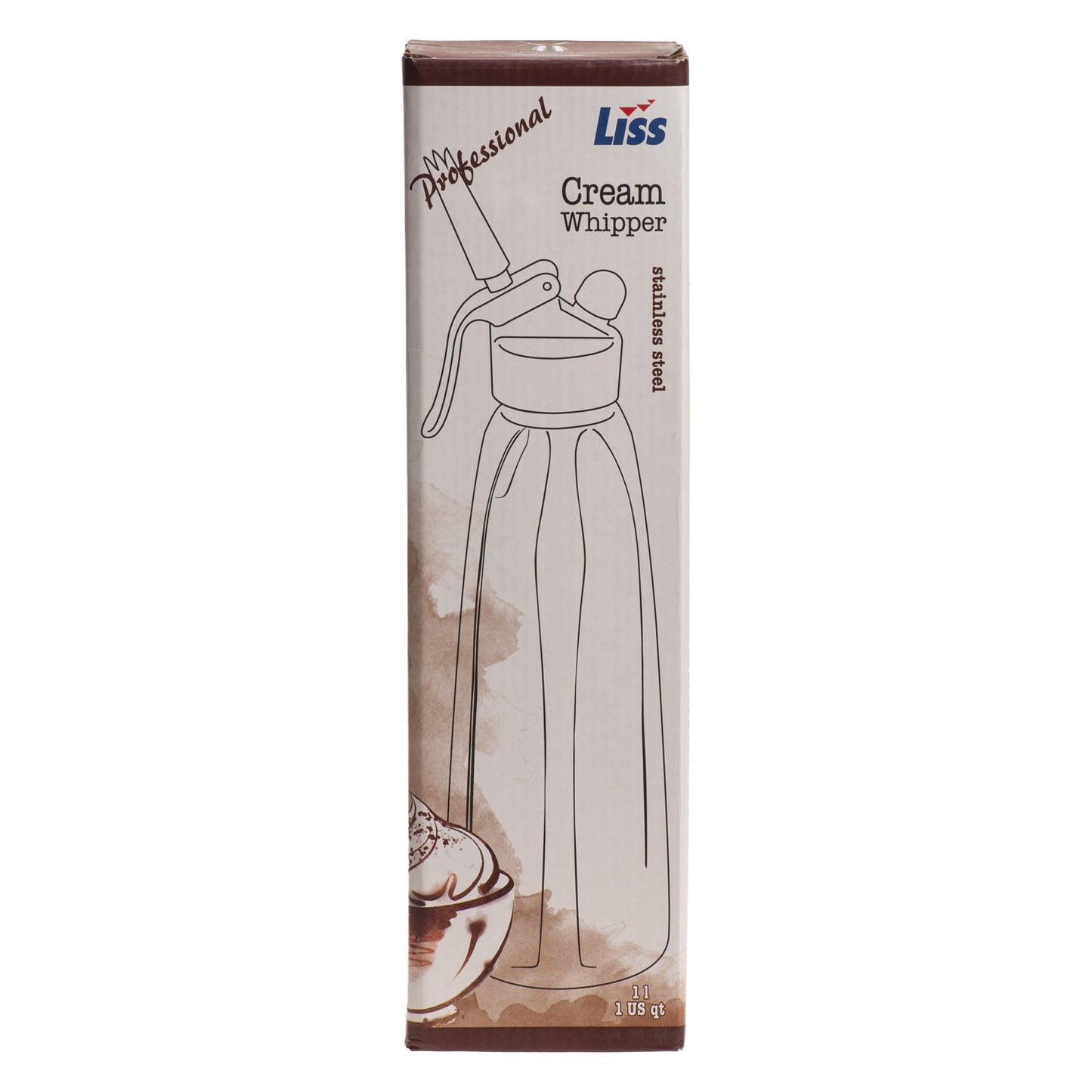 SIFON ACERO INOXIDABLE PARA CREMA (N2O) 1L