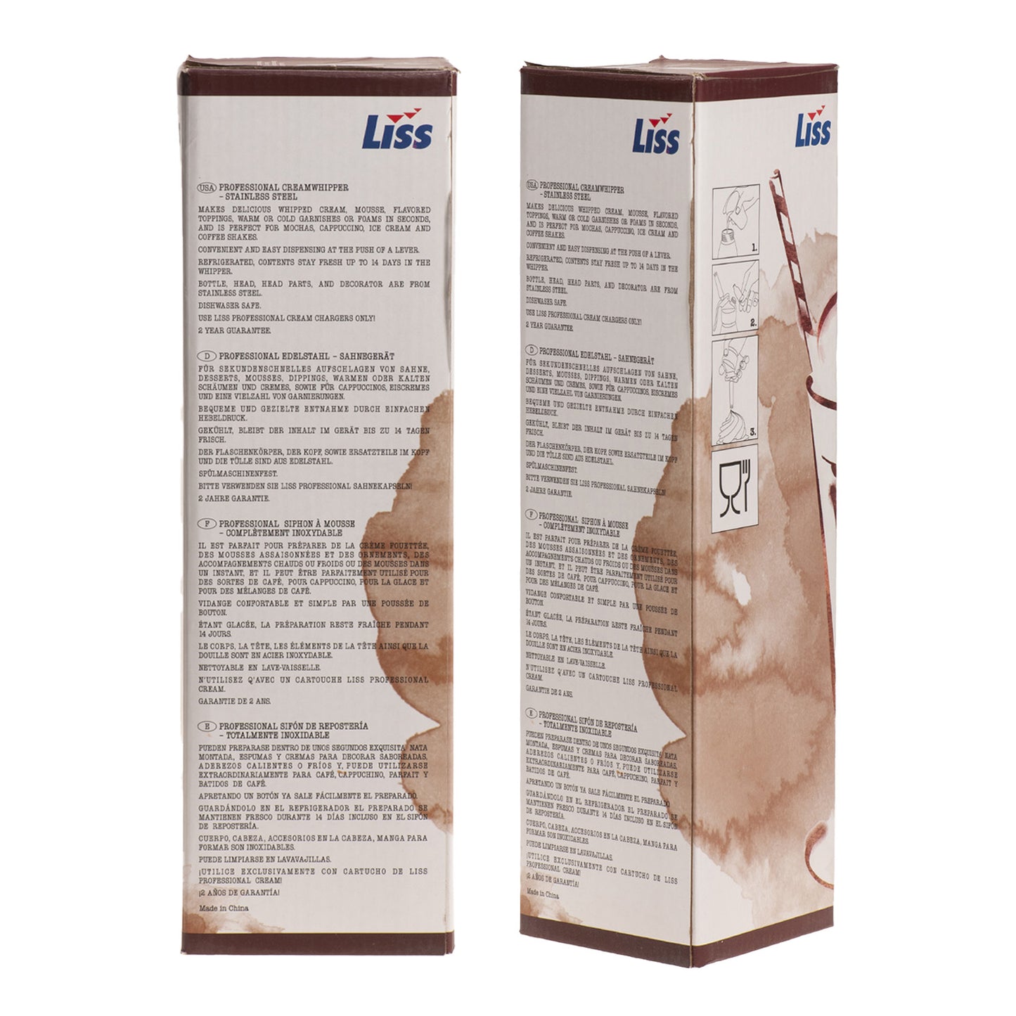 SIFON ACERO INOXIDABLE PARA CREMA (N2O) 1L