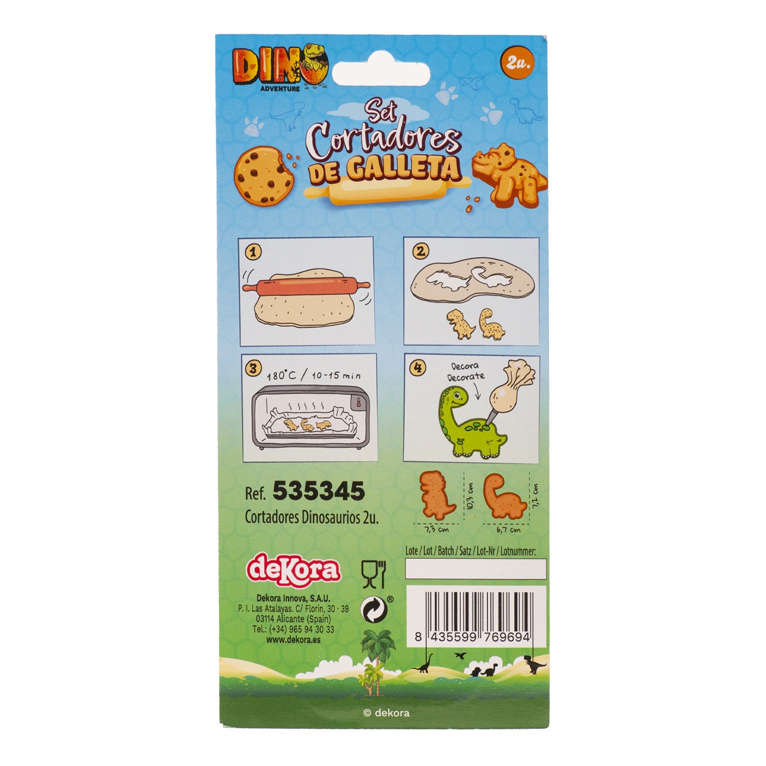 SET 2 CORTADORES DINOSAURIOS