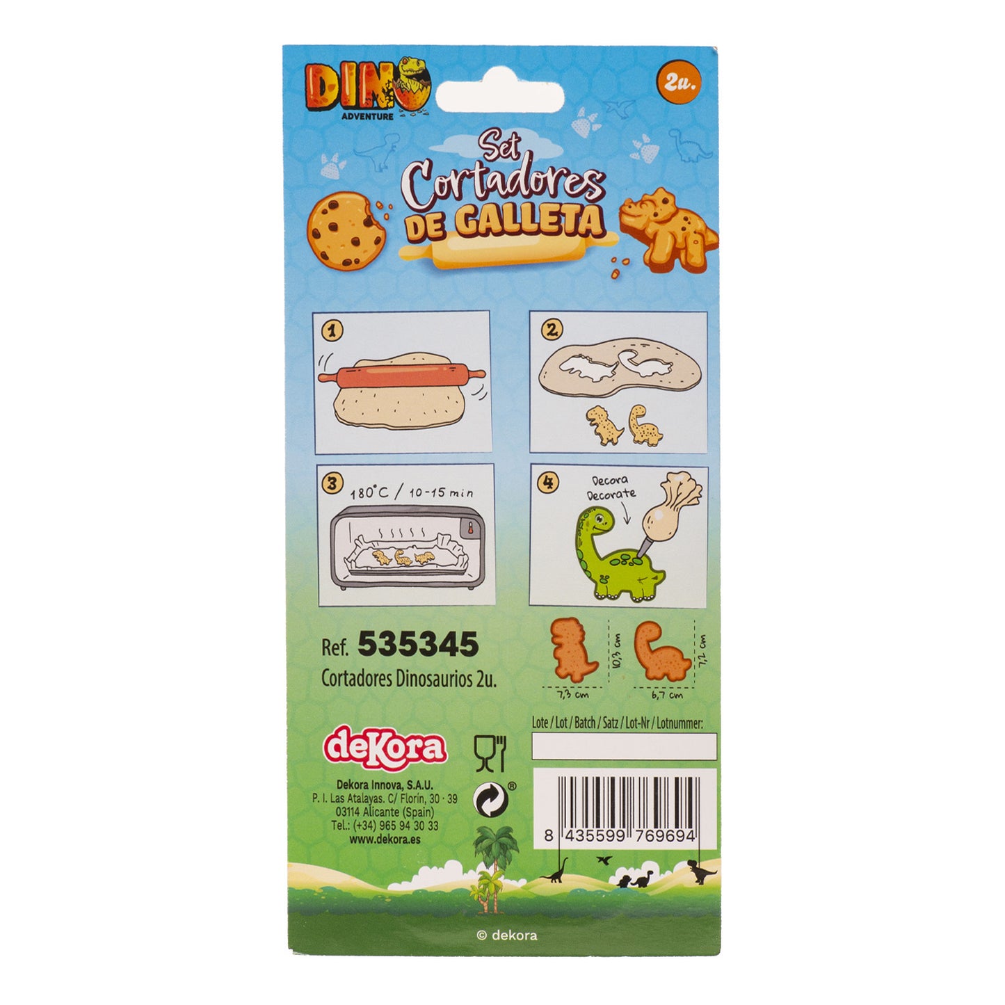 SET 2 CORTADORES DINOSAURIOS
