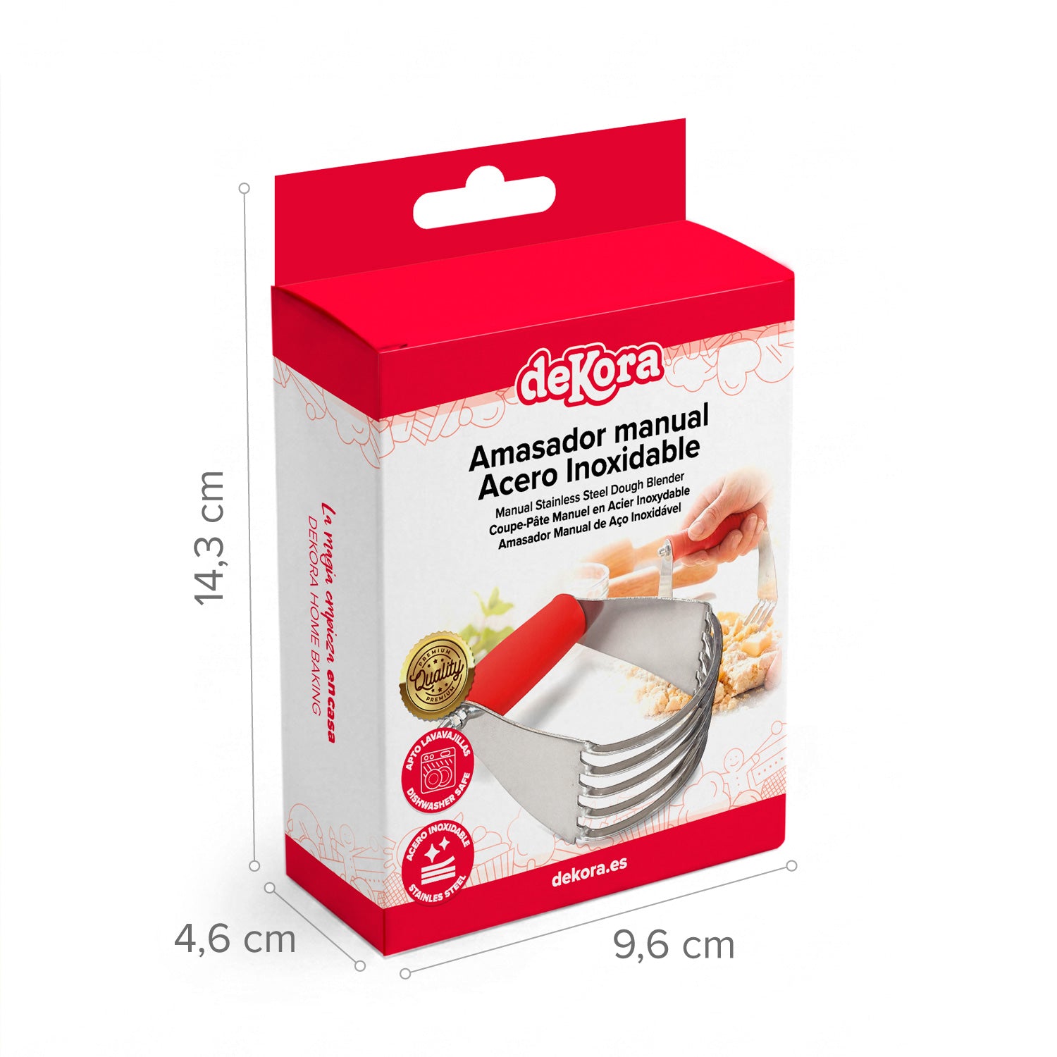 AMASADORA DE MANO ACERO INOX  DEKORA HOME BAKING