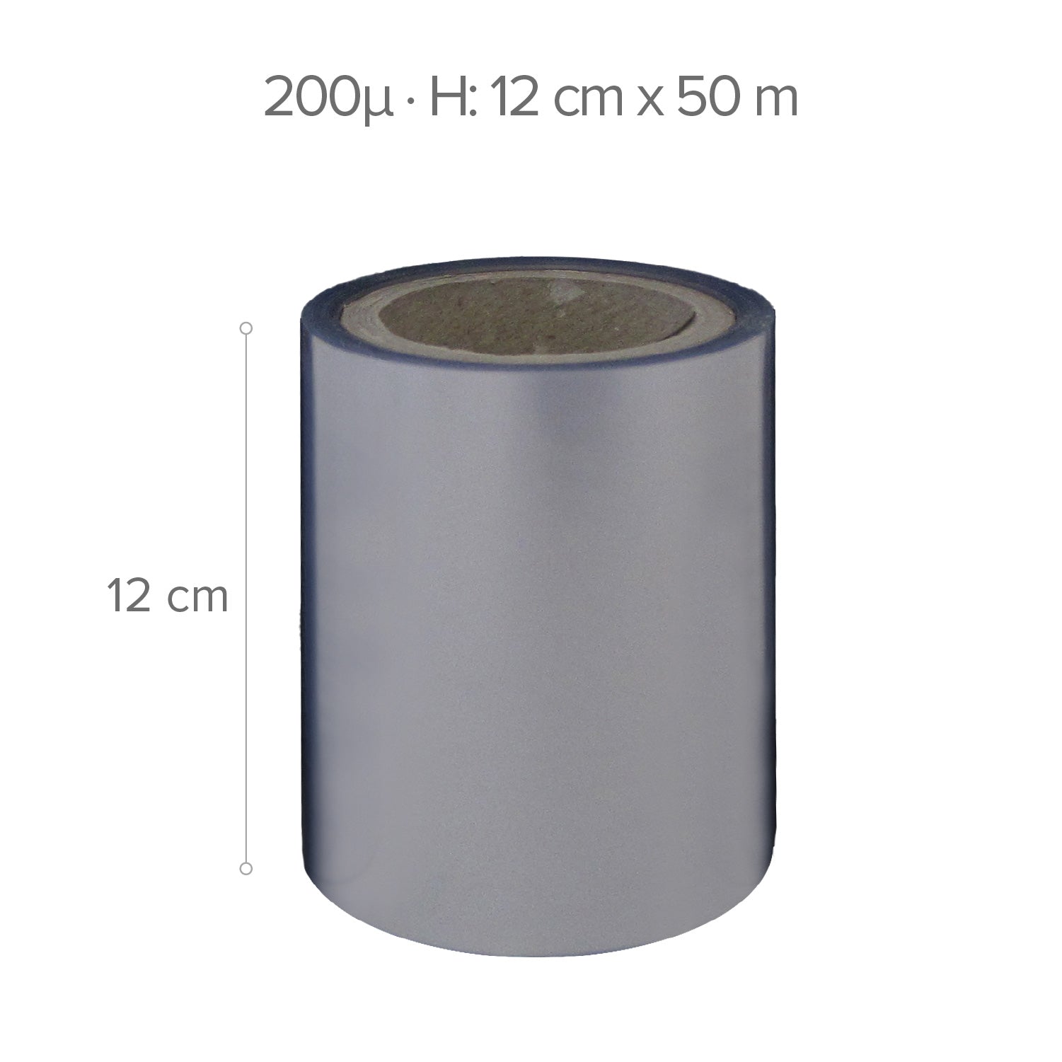 TRANSPARENT PVC ROLL – 50 M – H12 CM – 200µ (ACETATE)